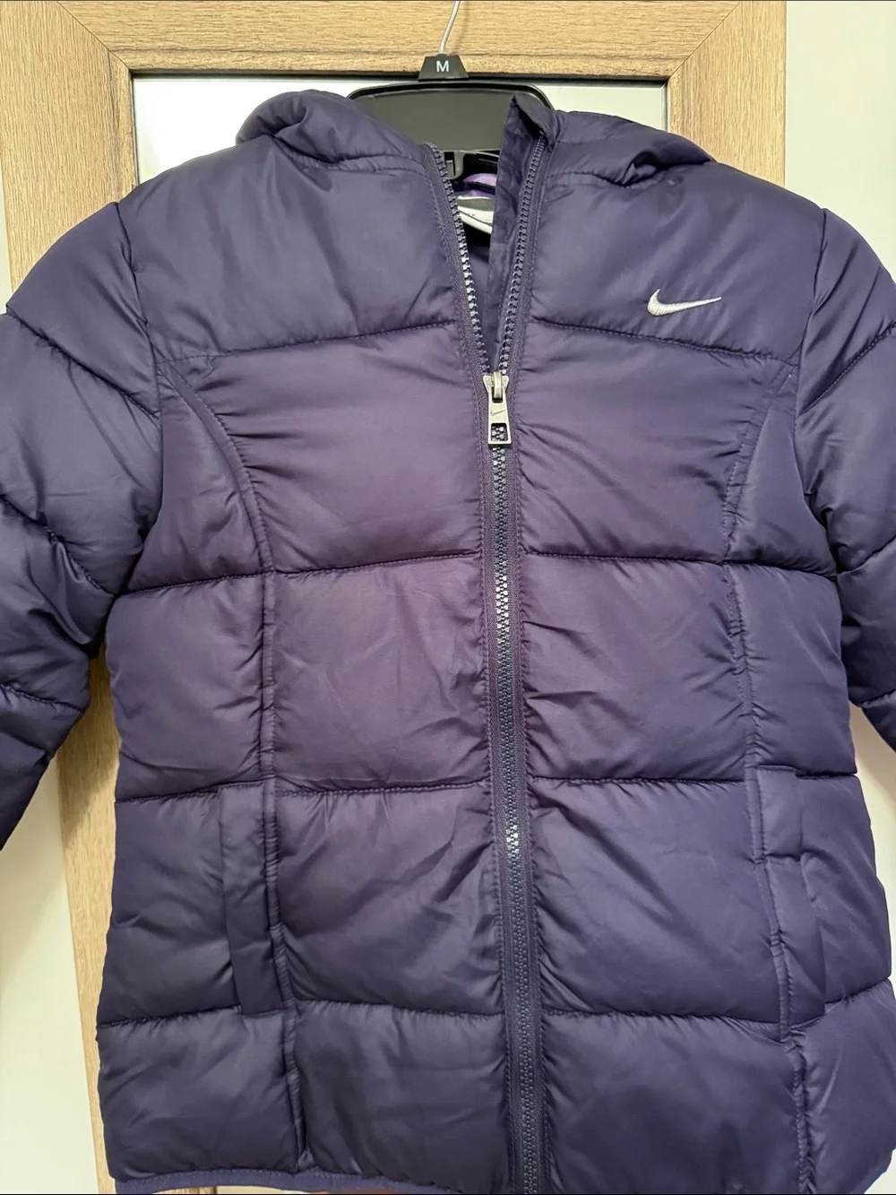Nike Purple Kids Puffer Jacket with Hood